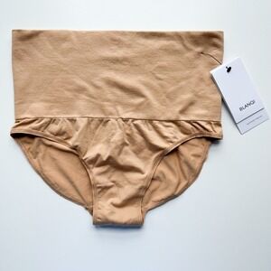 NWT Blanqi Seamless Postpartum Hipster Compression Panty Tan Womens Large